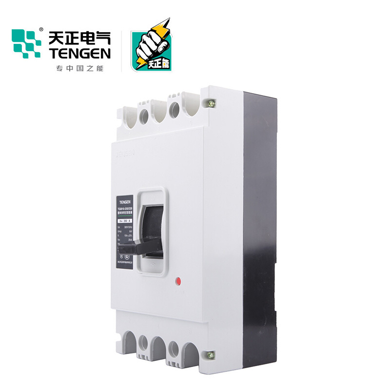 天正电气 TGM10-250 20KA 热磁式 250A 3P 手动 固定式 380V 01040080197塑壳断路器