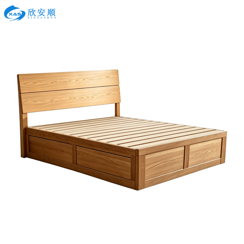 欣安顺 实木单人床1200*2000*400mm 张高清大图