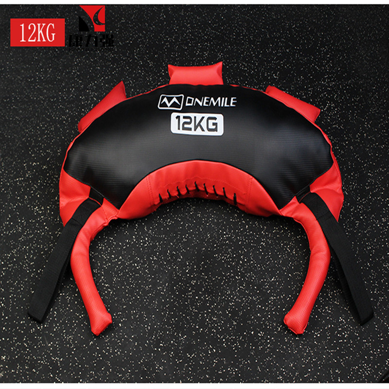康力强保加利亚健身牛角包沙袋负重私教训练袋力量深蹲套装 加强版12KG