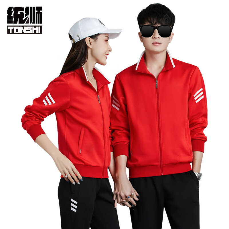 统狮男装运动套装 Y5 套 女款红色 M