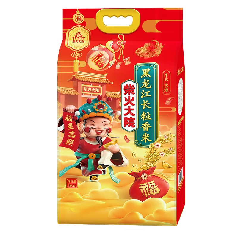柴火大院 财火大院 黑龙江长粒香米5kg高清大图