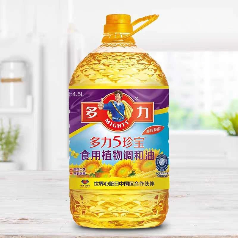 多力5珍宝食用植物调和油4.5L 含葵花籽食用油