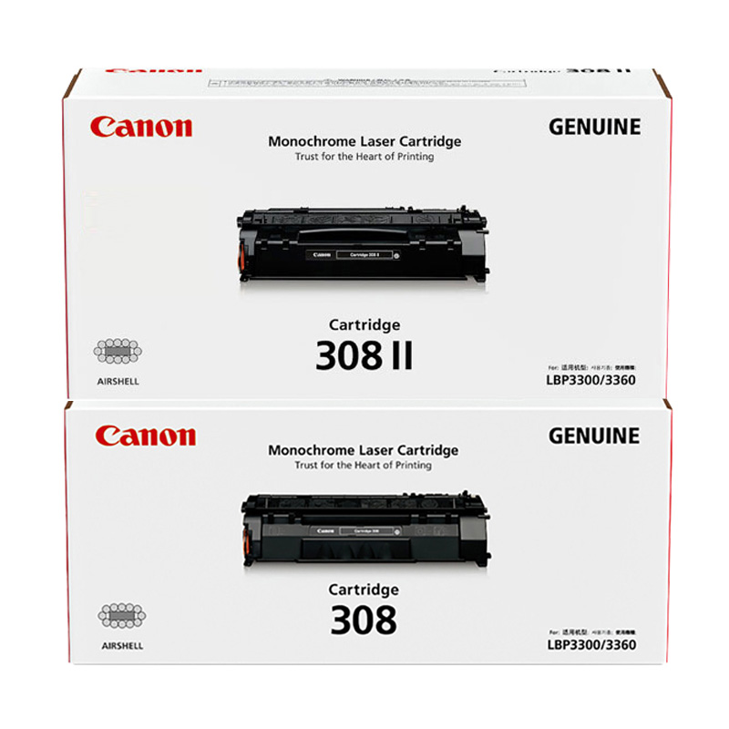 佳能(Canon)CRG-308 CRG-308 ll 黑色硒鼓 BK 高容量(适用于LBP3300 3360)高清大图