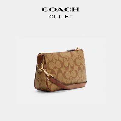 【香港直邮】原装进口蔻驰COACH/奥莱女包经典标志NOLITA 19号手袋麻将包C3308 棕色