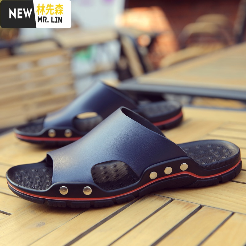 时尚一字拖男士休闲外穿个性凉拖大码沙滩凉鞋子拖鞋【价格 图片 品牌