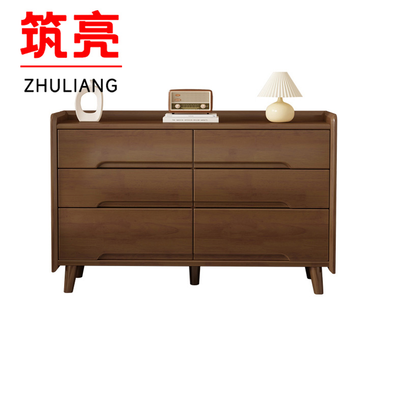 筑亮 实木置物柜 120*40*76.6cm 个高清大图