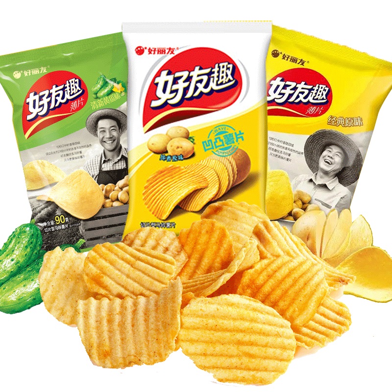 好丽友好友趣薯片40g*6袋原味香脆薯条薯片儿童休闲膨化小吃零食 参数