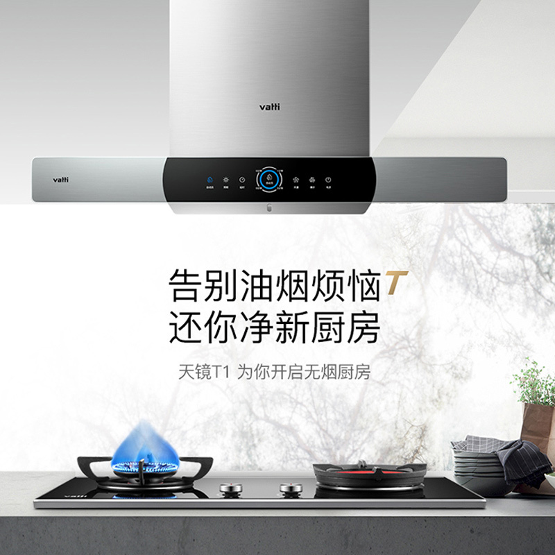 华帝(vatti)i11110+i10055B欧式大风量抽油烟机燃气灶具 深腔闪吸大吸力 4.2大火力烟灶套餐 液化气