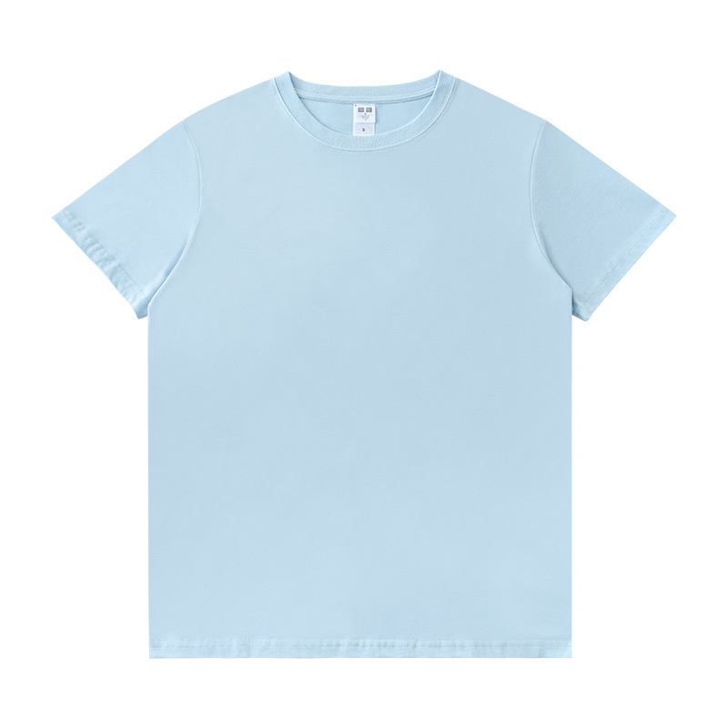 苏宁极物联名3色250g磨毛速吸短袖男女士t恤夏季纯色胚衣新款情侣素色