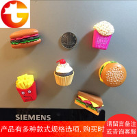 仿真食物食玩汉堡薯条三明治爆米花冰箱贴磁贴一套冰箱装饰吸铁石