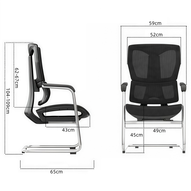 豫龙都 人体工学椅 黑色 把高清大图
