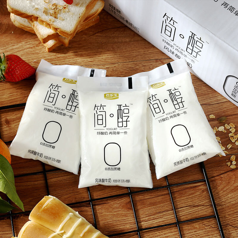 君乐宝简醇风味酸牛奶 150g*6袋(0添加蔗糖)