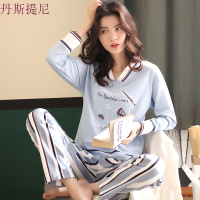 睡衣女秋纯棉长袖韩版清新学生宿舍薄款宽松可外穿套装春秋时尚夏