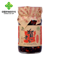 [中华特色]河北供销馆 贺老汉 古法炸辣子200g*1瓶 望都辣椒酱拌饭酱拌面酱 河北保定特产