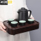 三维工匠黑檀木茶台家用小茶台鸡翅木小茶盘实木家用功夫储水式干泡盘 黑檀木小盛水茶盘茶具