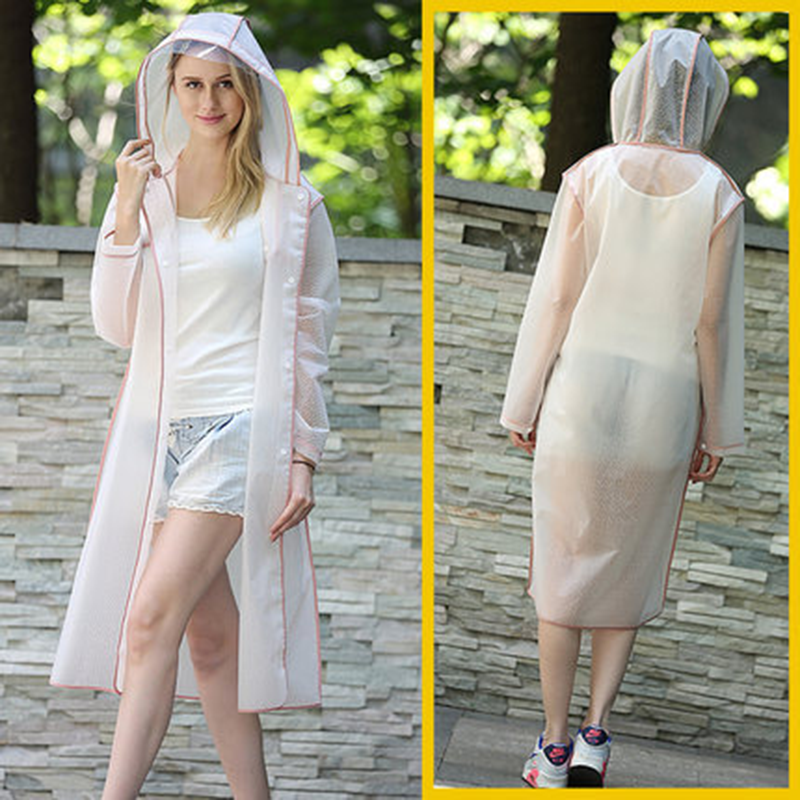 时尚雨衣旅行徒步透明eva雨披成人学生雨衣 XXL