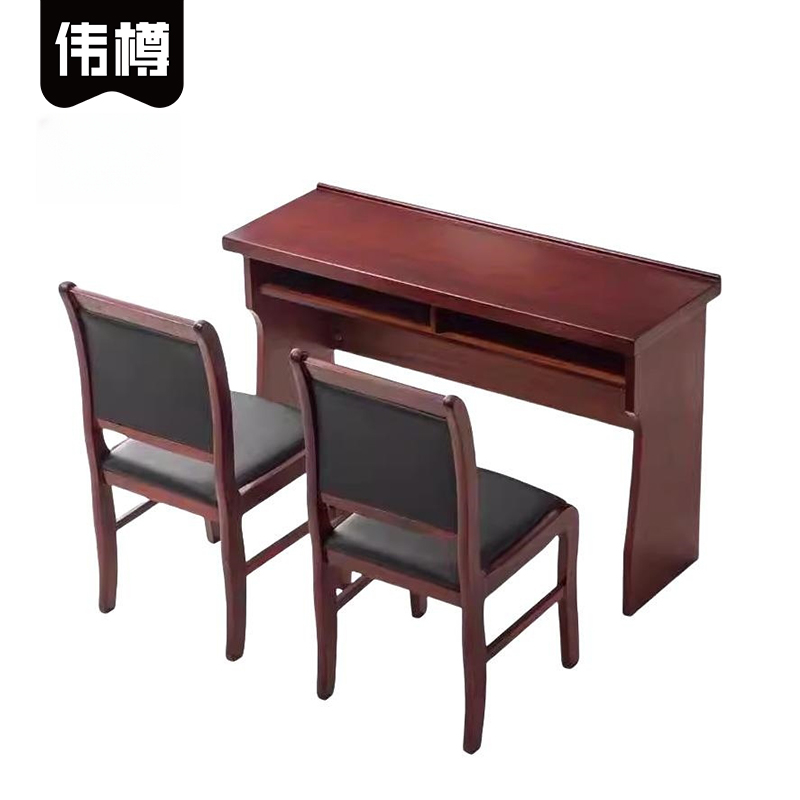 伟樽办公桌1200*400*760mm+椅子*2套高清大图