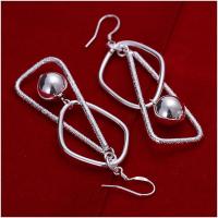 E072Women silver plated earring镀925纯银长款耳饰时尚夸张耳环