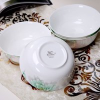 金禹瑞美REMEC 碗 面碗6英寸4个装 绿波骨瓷碗 米饭碗 汤碗 陶瓷碗 碗 饭碗 泡面碗