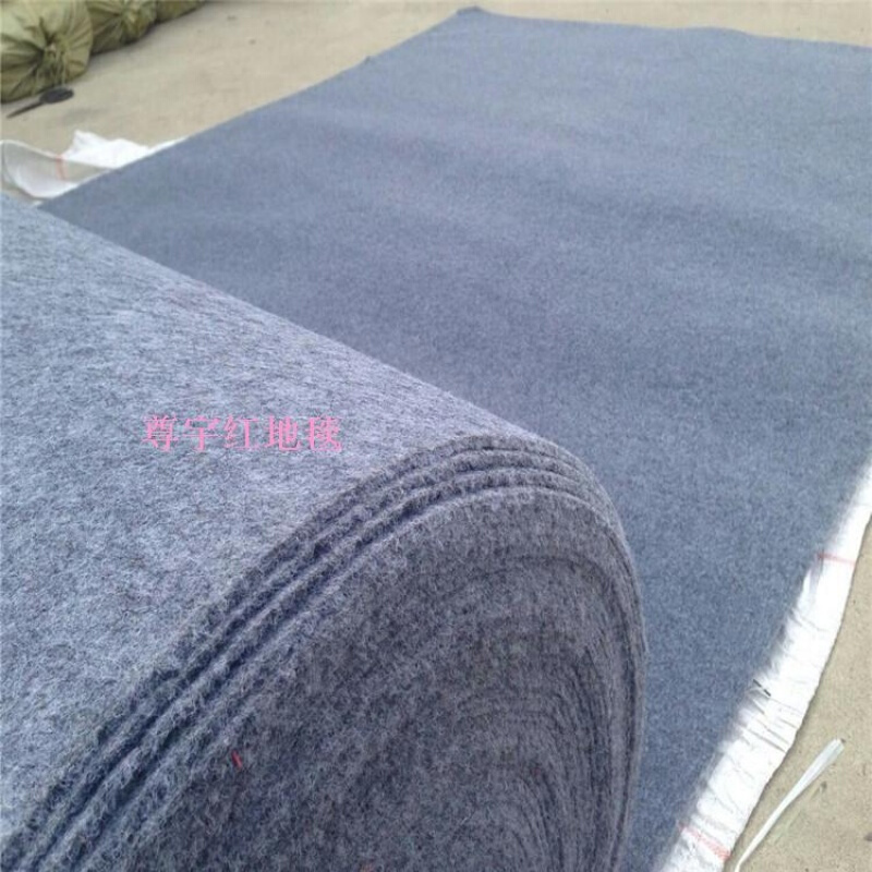 灰色拉绒地毯灰色加厚满铺地毯烟灰色一次性展会耐磨长期使用