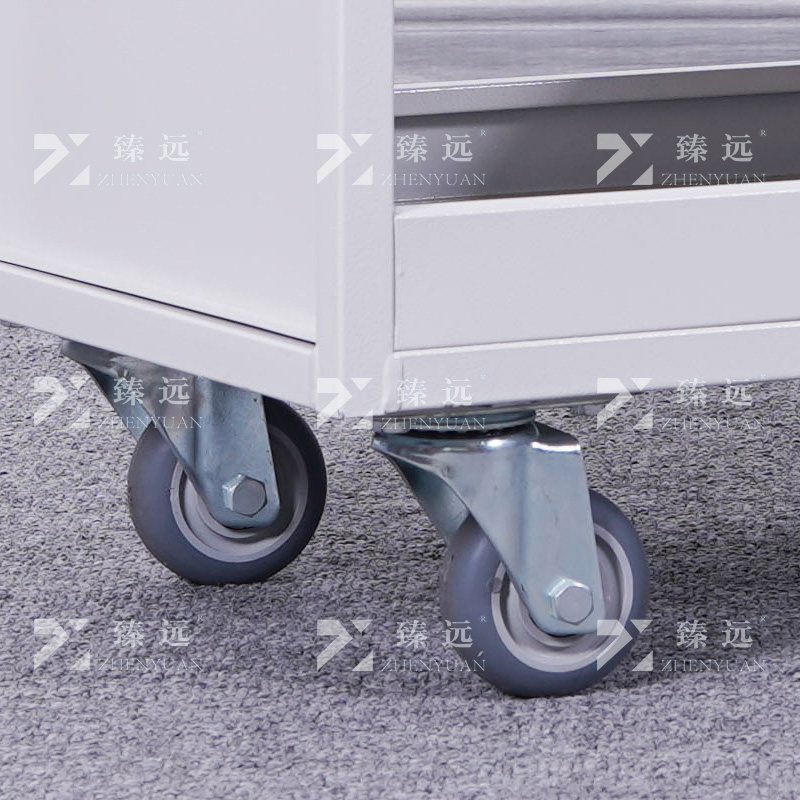 臻远 ZY4092908 档案室推车图书馆小推车手推车 3层护边书车白色高清大图