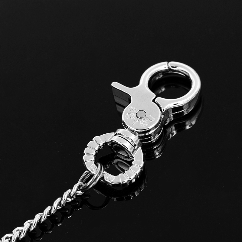 不锈钢钥匙链男士腰挂防丢男款锁匙扣圈锁匙链汽车男挂件566