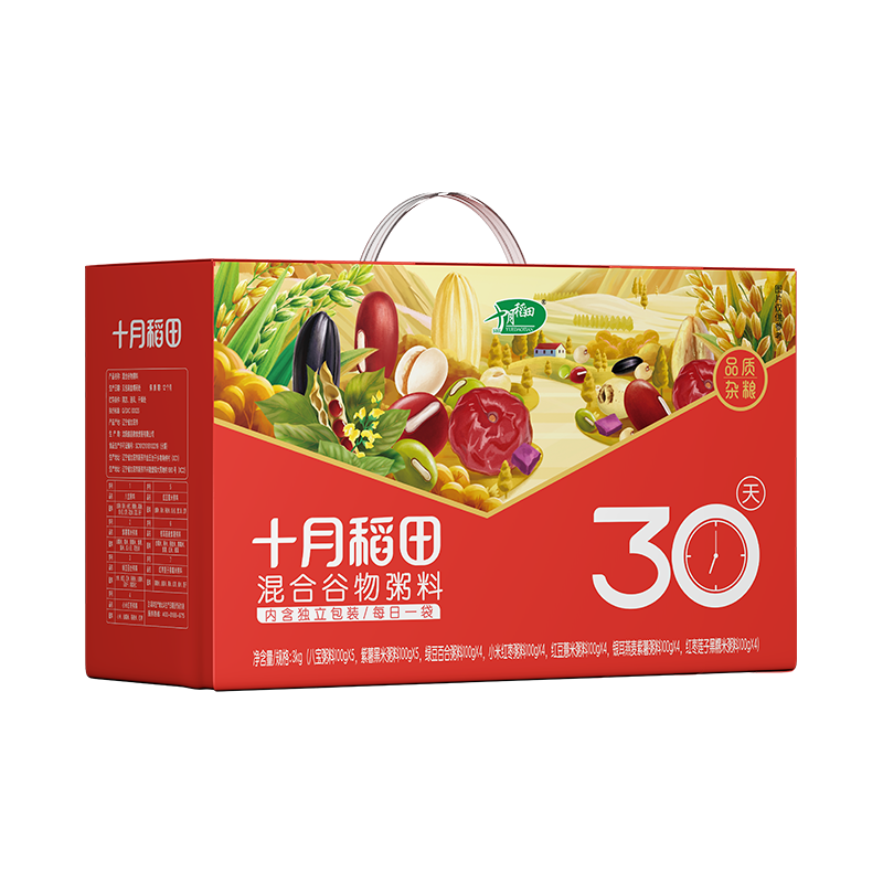 十月稻田 30天五谷杂粮粥SYDT 礼盒(100g*30包)3kg/盒
