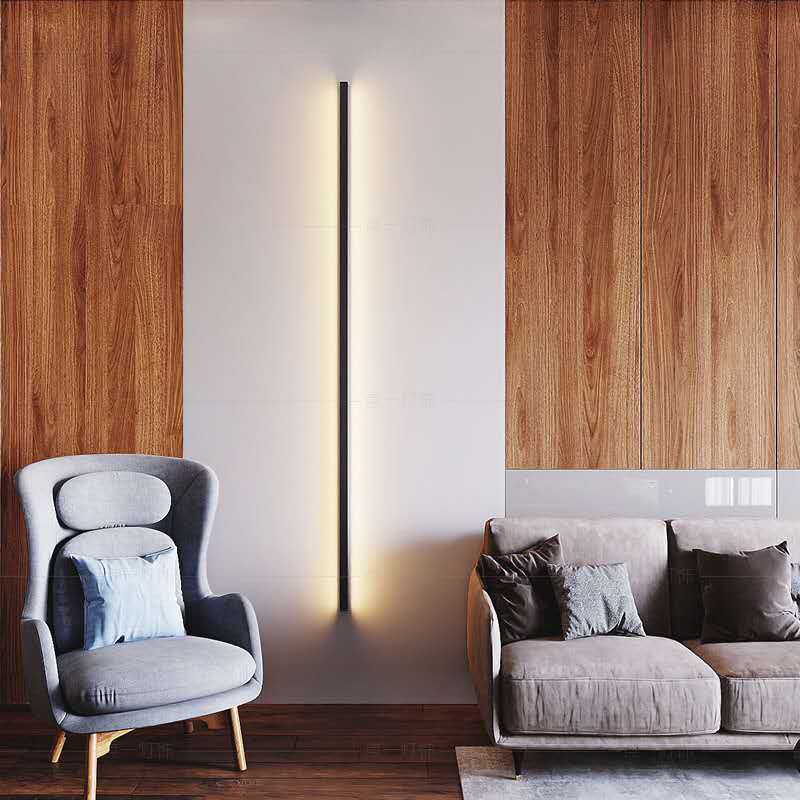 客厅背景墙装饰灯镜前一字条形灯楼梯酒店卧室床头灯极简长条壁灯