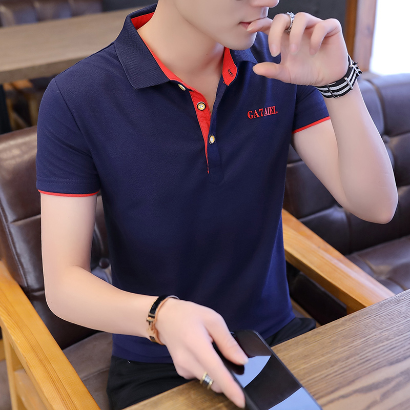 polo衫男士短袖T恤夏季薄款保罗休闲t恤翻领潮流半袖体恤带领上衣服Wsng
