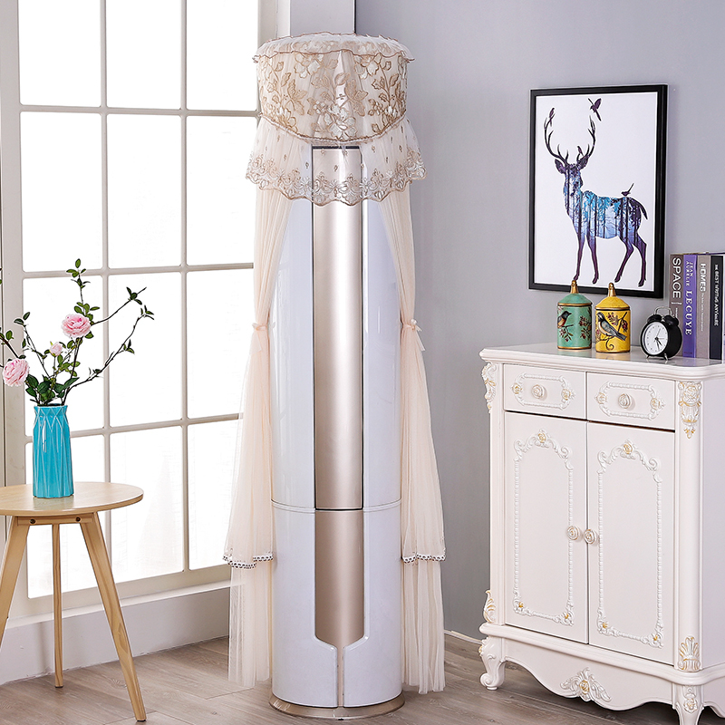 客厅柜机罩海尔布艺空调罩圆柱立式圆流金加长防尘开机可用海尔