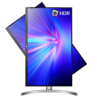 LG 27英寸 4K超高清 HDR400 sRGB99% FreeSync显示器 三面微边框 旋转升降 低闪屏 双HDMI HDCP(27UL650)