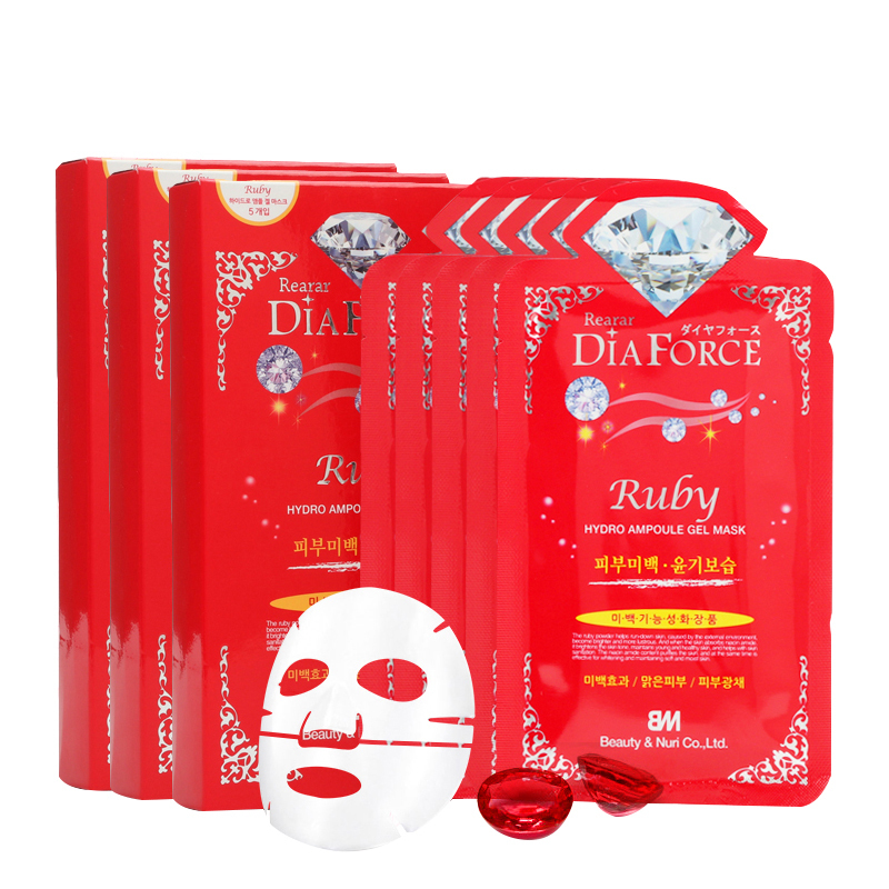 贵妇DIAFORCE 瑞拉 迪雅芙丝水凝胶面膜 红宝石 5片/盒
