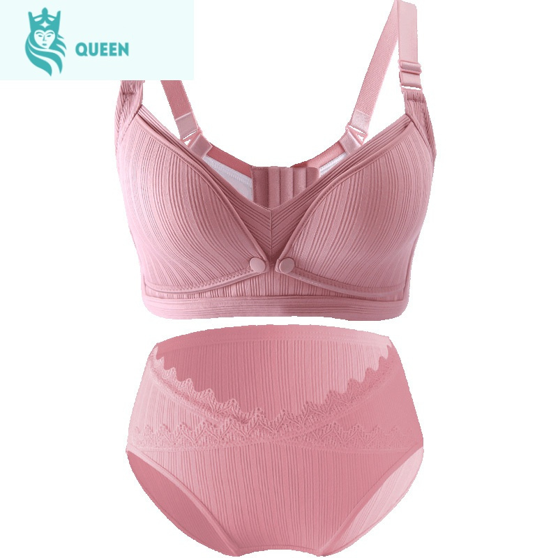 恋名媛孕妇内衣内裤套装期哺乳文胸聚拢防下垂喂奶内裤无钢圈胸罩