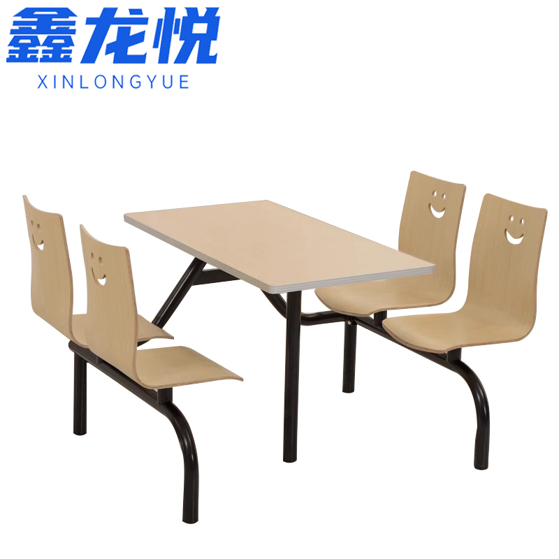 鑫龙悦连体餐桌黑架张高清大图