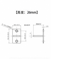 厚玖 锁扣201不锈钢锁扣 高26mm 单位:个