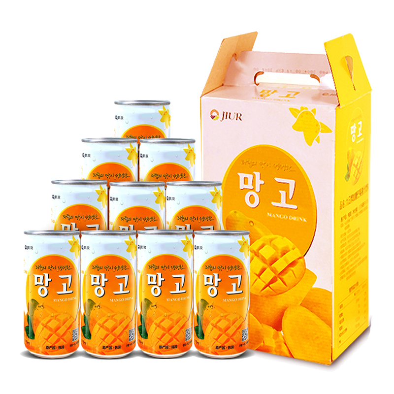 九日牌加糖芒果果汁饮料175ml*15瓶韩国进口饮料
