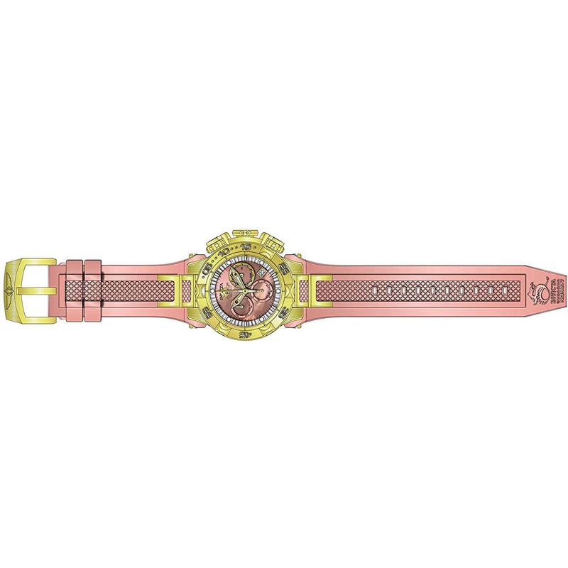 因维克塔(INVICTA)女石英表替换带不锈钢硅胶金粉24mm快装表带高清大图