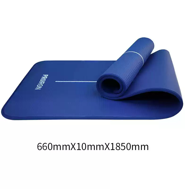 PROIRON普力艾 包边瑜伽垫1850*660*10mm蓝色高清大图