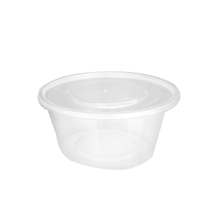 儵忽 一次性透明圆形餐盒打包盒RYYP-3000 3000ml(透明)90套/ 1箱