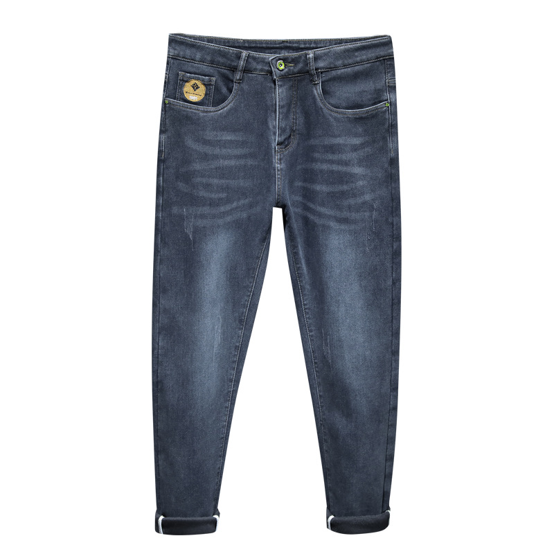 北方舒适加绒牛仔裤男士不挑身材刺绣长裤男款品质百搭小直筒裤男_4773高清大图