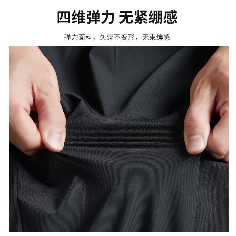 夏季大码男士冰丝弹力短裤清爽透气跑步健身休闲运动裤五分裤图片