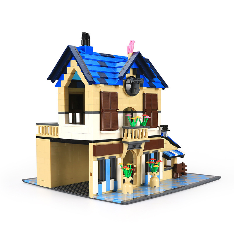 万格别墅房屋diy立体模型儿童小颗粒女孩过家家玩具