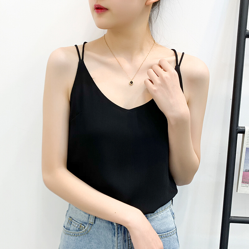 波迷娜(bomina)吊带背心女夏季性感外穿百搭显瘦小吊带潮吊带背心女夏