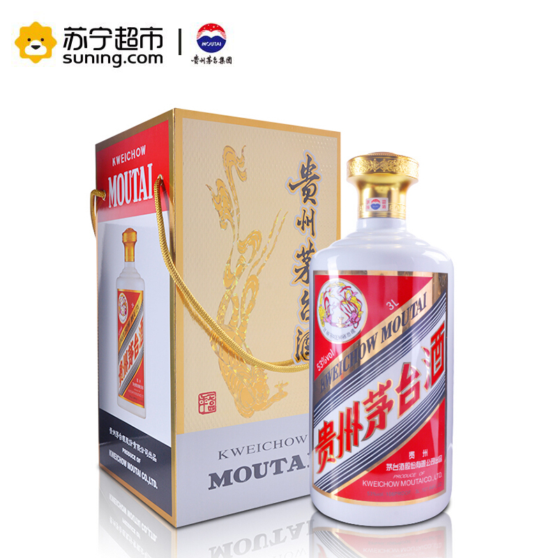 茅台 飞天 53度 3L 3000ml 大容量6斤装 酱香型白酒 单瓶装