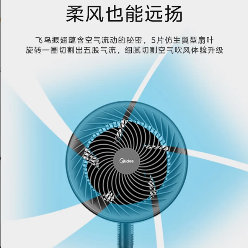 美的(Midea)家用空气循环扇静音电风扇台式扇卧室立体对流扇低噪台式落地扇空调伴侣扇落地扇 GAH20AB高清大图
