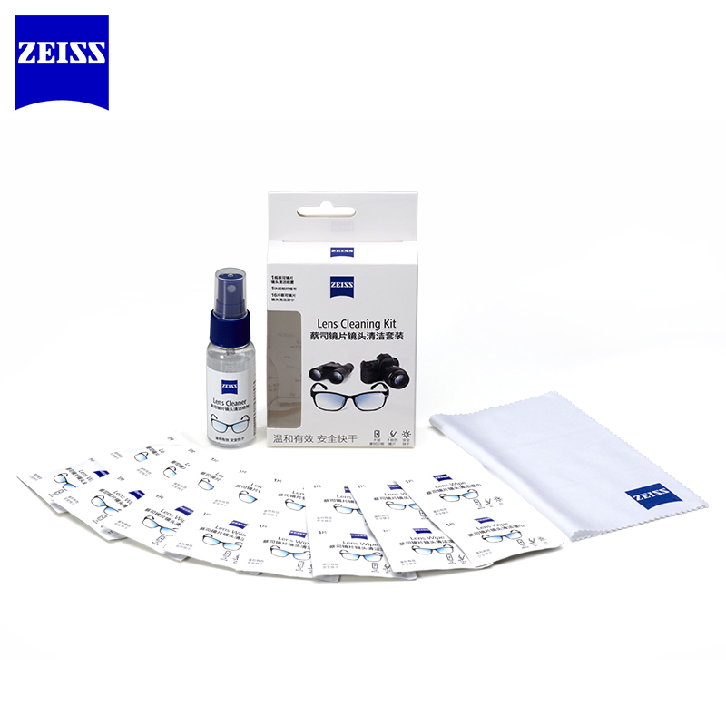 蔡司(ZEISS)清洁套装3件套 镜头清洁 眼镜布 镜片清洁 擦镜纸 擦眼镜 清洁湿巾(单位:套)