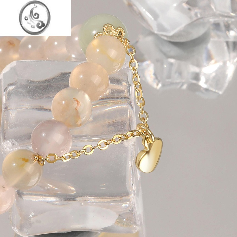 jimi山岚余晖国风玛瑙爱心手链闺蜜轻奢小众新中式新中式手串女