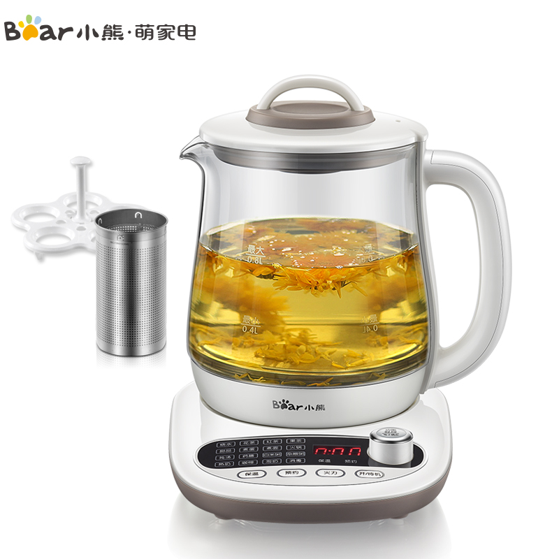 小熊(Bear) 养生壶 YSH-B15R1 1.5升花茶甜品多功能 微电脑控制 防干烧保护 分体式中药壶煮花茶壶燕窝盅