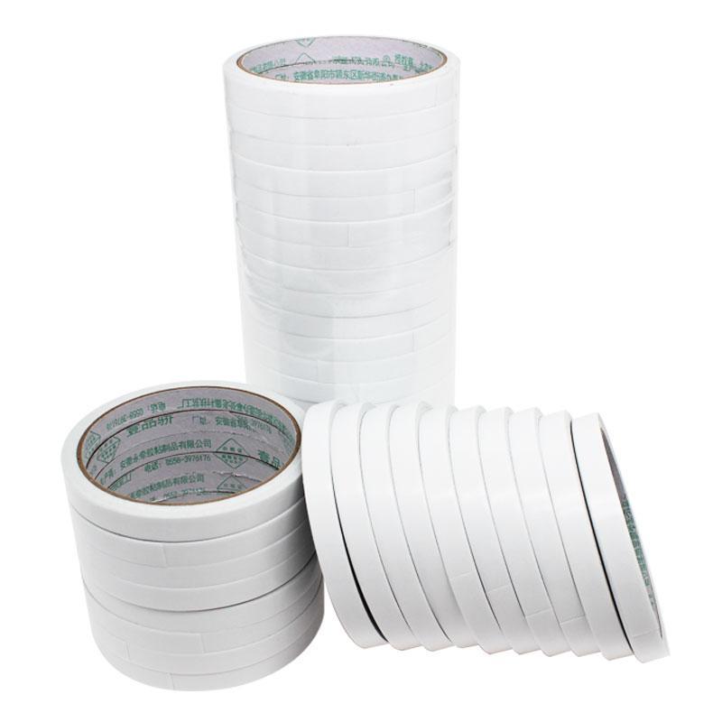 固定墙面强粘两面胶纸胶带高粘度不留痕易撕办公棉纸双面胶半透明手工