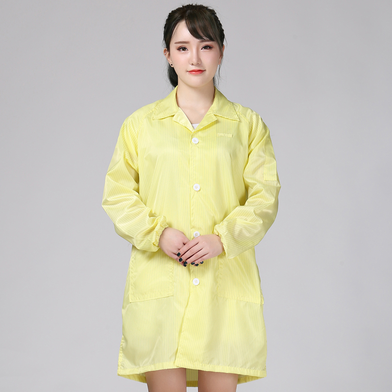 静电服静电衣大褂防静电工作服白色蓝色无尘服静电衣服